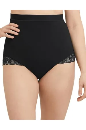 Maidenform Eko koronkowe majtki ze średnim stanem, czarne, , XL