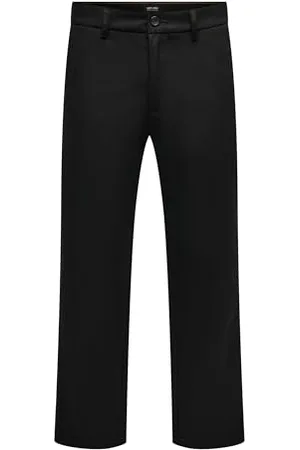 Only & Sons Męskie spodnie ONSEDGE-ED Loose 4468 spodnie Noos, czarne, 30/32, , 30W / 32L