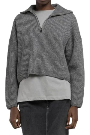Replay Damski sweter wełniany Cropped, , M