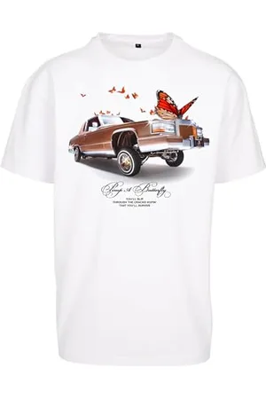Mister Tee Unisex Pimp A Butterfly Oversize Tee T-Shirt, biały, M