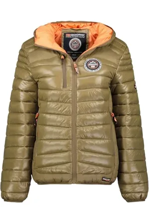 Geographical Norway Damska kurtka wiatrówka Bambway Damska kurtka outdoorowa z długim rękawem - Płaszcz przeciwdeszczowy na wędrówki, wiosna, lato, jesień, zima (Taupe L), , L