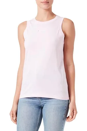 Champion Legacy Icons W - Small Script Logo Tank S/L Tank tank top, Różowy Dżeton, M Damski SS24, , M