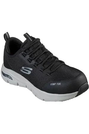 Skechers Arch Fit SR Ebinal damskie buty przeciwpożarowe i ochronne, czarne/szare, 36, , 36 EU