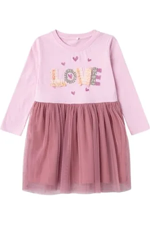 NAME IT Dziewczęca sukienka Nmfohfelia Ls Dress Box, , 110