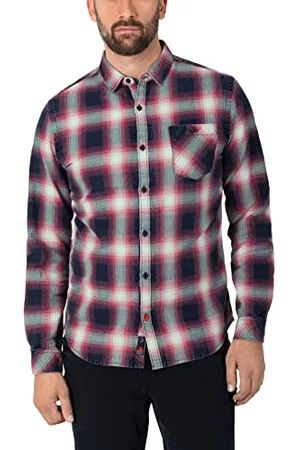 Timezone Męska koszula Effect Weave Check Shirt , L