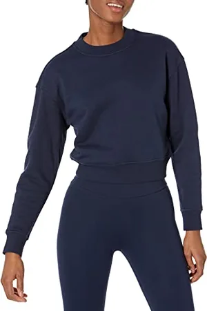 Amazon Damska bluza z odkrytymi ramionami (dostępna w dużych rozmiarach), granatowa, 1X
