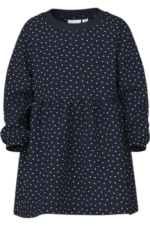 NAME IT Dziewczęca sukienka dresowa Nmfviluba Ls SWE Dress Bru, , 98
