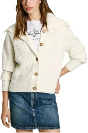 Pepe Jeans Damski kardigan Irma, sweter kardigan, biały, XL, , XL