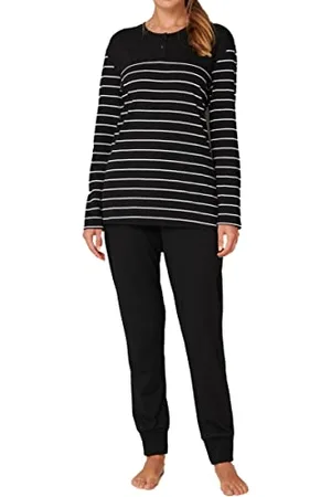 Schiesser Damen Schlafanzug Set lang Baumwolle Modal - Nightwear