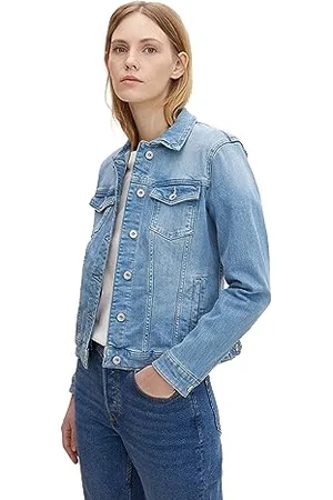 TOM TAILOR Damski Kurtka dżinsowa z bawełny organicznej 1016402, , XXL