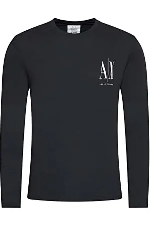 Armani Exchange Męskie długie rękawy, nadruk z logo z przodu, , M