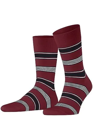 Falke Mężczyźni Skarpety Marina Stripe M So Bawełna z wzorem 1 Para, , 45-46