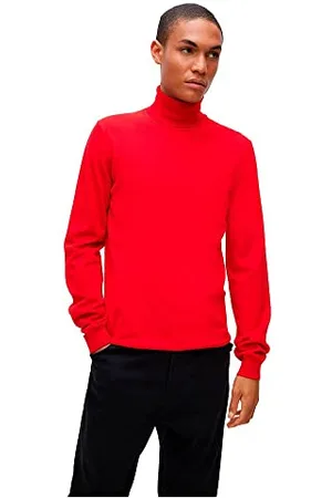 HUGO BOSS Męski sweter z golfem San Thomas-M Regular -Fit z żywej wełny, , XXL