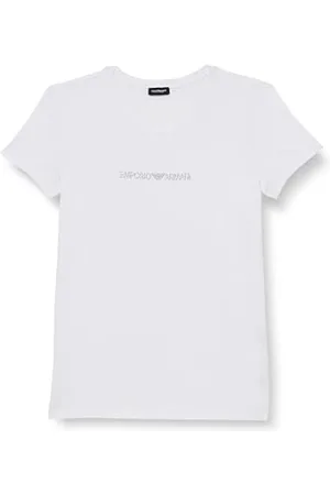 Emporio Armani Essential Studs Logo Okrągły dekolt Koszulka, , XL