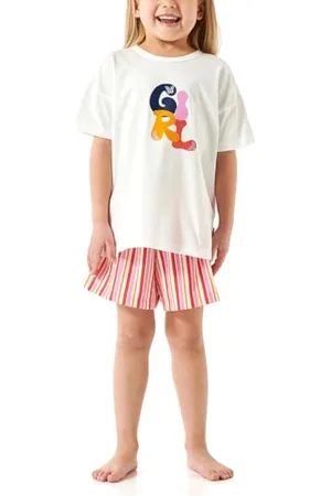 Schiesser Mädchen Schlafanzug Set Pyjama kurz - 100% Organic Bio Baumwolle - Größe 92 bis 140