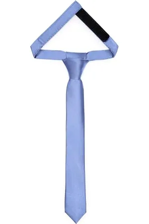 Ladeheid Dziecięcy krawat dla chłopców - Elegancki matowy wygląd, gotowy z elastycznym paskiem, idealny na specjalne okazje - stylowa przypinka, 31 cm x 4 cm TKS