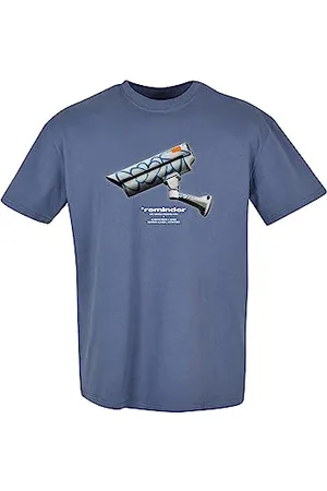 Mister Tee Męski T-shirt CCTV Oversize Tee Vintage Blue S, Styl vintage., S