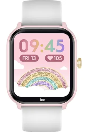 Ice-Watch ICE smart junior 2.0 Pink White - zegarek dla dzieci z białym silikonowym paskiem (1,75 cala)