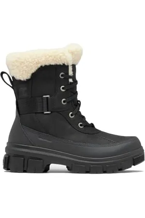 sorel Torino V Parc Boot WP Damskie śniegowce wodoodporne, czarny (Black, Sea Salt), 38 EU
