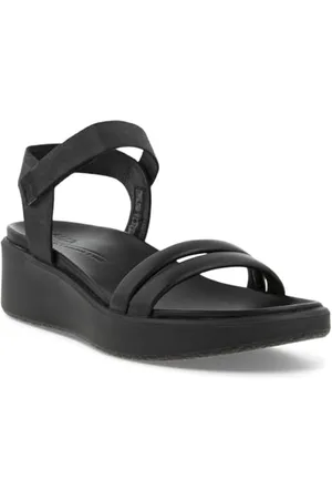 Ecco Damen Flowt Wedge LX Heeled Sandal Plateau, Black, 41 EU