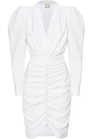 Swing Laura elegancka sukienka damska, na imprezę, koktajlowa, wieczorowa, biznesowa, odświętna, ołówkowa, bodycon, dekolt w serek, długość do kolan, długi rękaw, , L