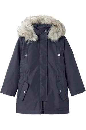 NAME IT Dziewczęca parka Nkfmilla długa pikowana kurtka Noos, , 152
