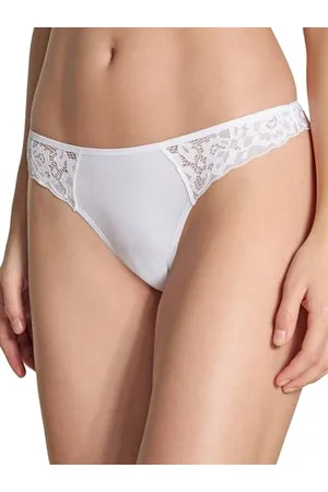 Calida Damskie majtki Natural Comfort Lace Slip, białe, normalne
