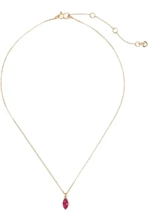 Kate Spade Signature Solitaire Boxed Studs and Pendant Set, Ruby/Gold