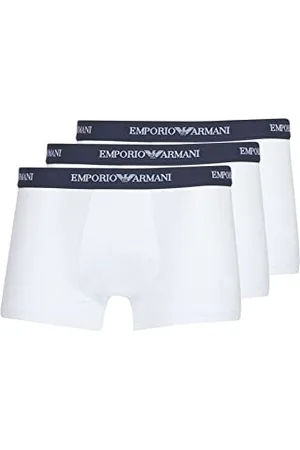 Emporio Armani Essential Core Bokserki, Biały/Czarny, M, 3 Sztuki