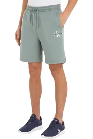 Calvin Klein Jeans Męskie krótkie spodenki dresowe MONOLOGO HWK, szary łupek, XS, , XS