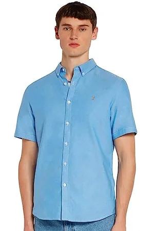 Farah Koszula męska Brewer Slim Fit Cotton Oxford, , XS