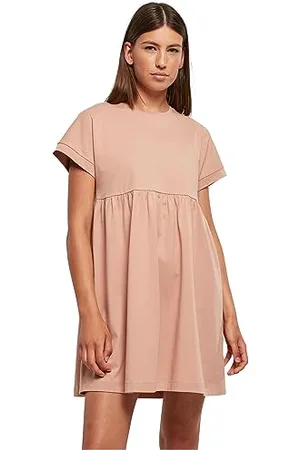Urban classics Damska sukienka z bawełny organicznej, sukienka T-shirt, damska sukienka z nadrukiem organicznym, Empire Valance Tee Dress, dostępna w wielu kolorach, rozmiary XS - 5XL, , M