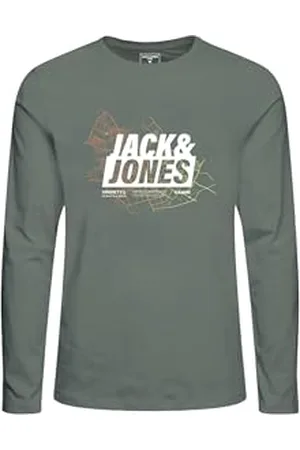 JACK & JONES Koszulka chłopięca Jcomap Logo Tee Ls Crew Neck Mni koszulka z długim rękawem, , 98