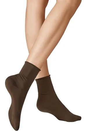 Kunert Skarpety damskie 203900 SENSUAL COTTON, dzianina, 39/42, brązowe, bardzo drobne oczka i wysoka zawartość bawełny, skarpety o wysokim komforcie noszenia i miękkim ściągaczu, , 39-42 EU