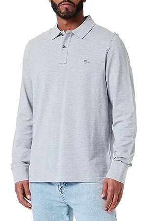 GANT Męska koszulka polo REG Shield LS Pique Rugger, , standardowa, , 4XL