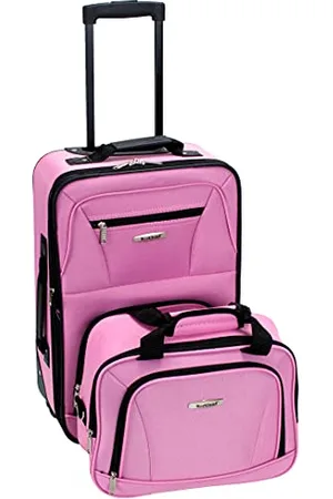 Rockland Modny zestaw bagażowy Softside, różowy, Jeden rozmiar, Modny zestaw bagażowy Softside