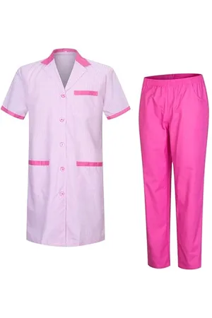 MISEMIYA Kurtka i spodnie unisex mundury sanitarne 8178, Bata Laboratorio T8162-9 Fuksja, L