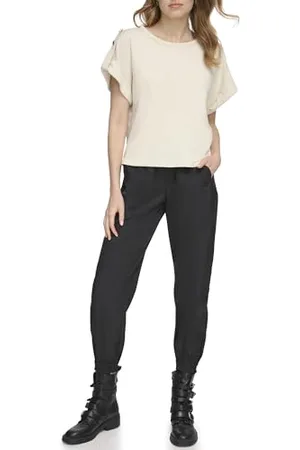 DKNY Damska koszulka z krótkim rękawem French Terry, , S