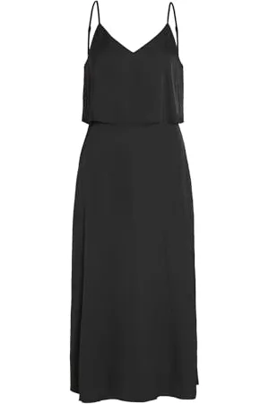 VILA Violina Strap Flounce Maxi Dress/Dc, , 38