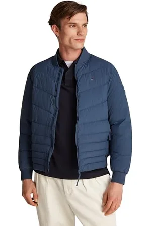 Tommy Hilfiger Męskie kurtki MIX QUILT BOMBER MW0MW37640 Inne, Niebieskie, XL, , XL