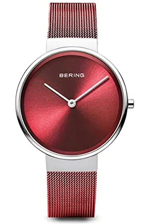 Bering Zegarek na rękę, uniseks, analogowy, kwarcowy, z bransoletką ze stali nierdzewnej Taśma 31 mm
