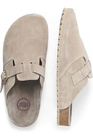 JACK & JONES Męskie chodaki JFWLOUIS Suede Mule, Plaza Taupe, 42 EU, , 42 EU
