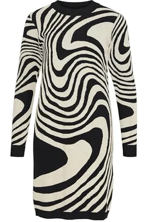 Object OBJRAY L/S KNIT DRESS AOP NOOS, , XS