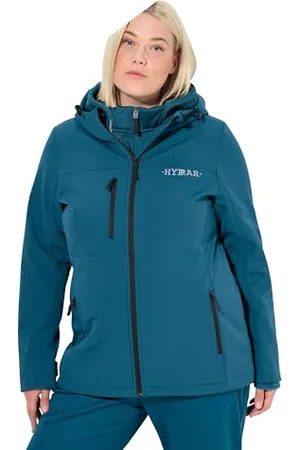 Ulla Popken Damska kurtka softshellowa, duże rozmiary, plus size, wodoodporna, rozciągliwa, odblaskowa, , 42