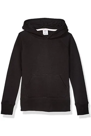 Amazon Dziewczęca bluza z kapturem, czarna, M