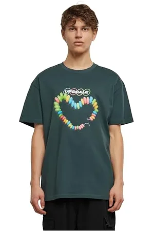 Mister Tee Męski T-shirt bez kołnierza, zielony, 5XL, , 5XL