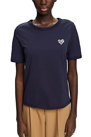 ESPRIT Damski t-shirt 013EE1K327, 400/NAVY, S, , S