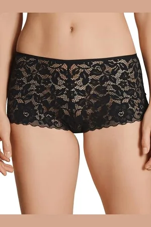 Calida Damskie majtki Natural Comfort Lace Slip, czarne, normalne