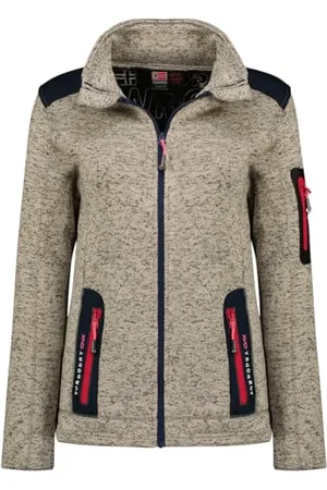 Geographical Norway Tebelle Lady polar ciepły damski zamek błyskawiczny kurtka jesienno-zimowa ciepła damska - długi rękaw sweter futrzany miękki komfort na zewnątrz ( S), , S