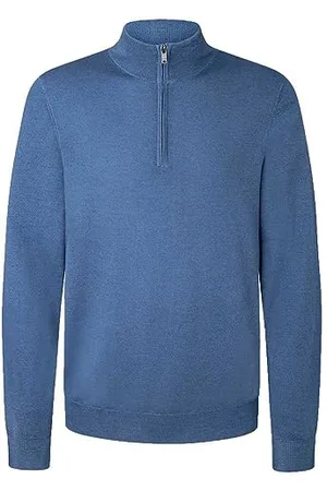 Hackett Męski sweter GMD Merino Silk HZIP, , XXL, , XXL